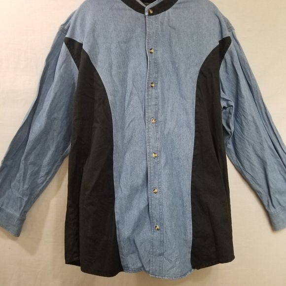 Vtg Express Riders Men's Western Colorblock long sleeve Shirt Size XL - Picture 4 of 13
